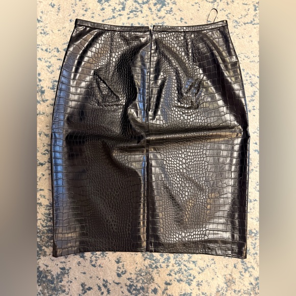 J. Crew Black Croc-Textured Pencil Skirt - Picture 3 of 3